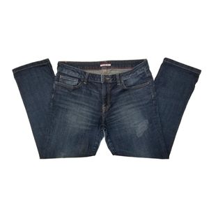Tommy Hilfiger Dark Straight Leg Distressed Jeans